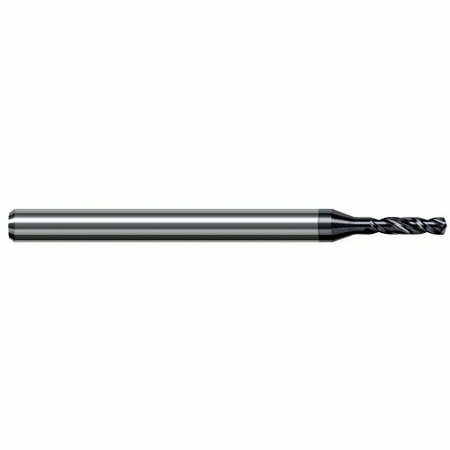HARVEY TOOL .9mm Drill dia. x 0.1680 in. Carbide HP Drill for Hardened Steels, 2 Flutes, AlTiN Nano Coated FDW0350-C6